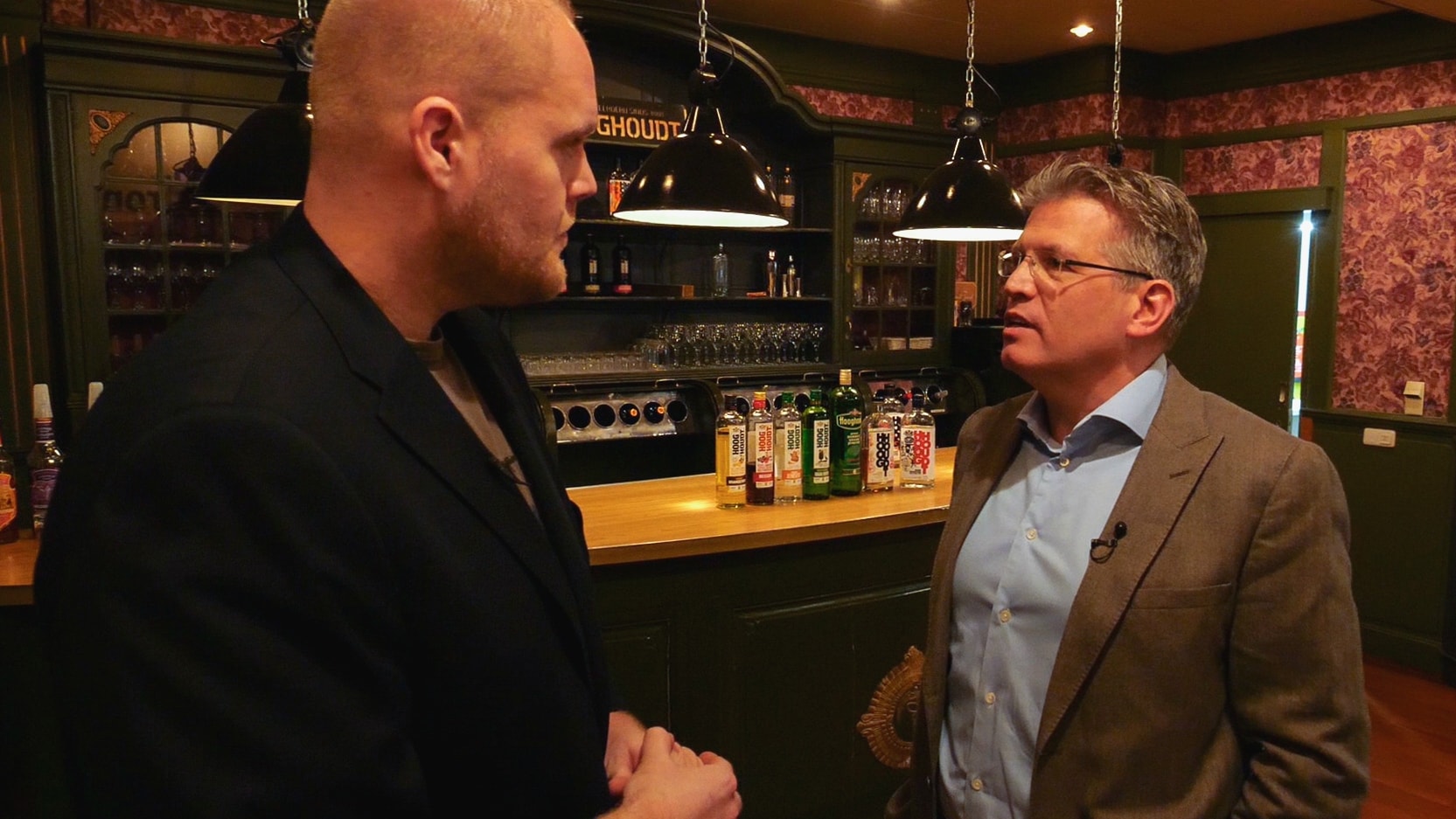 Hooghoudt-directeur Arno Donkersloot (rechts) in gesprek met Werkverkeer-presentator Roland Tameling.