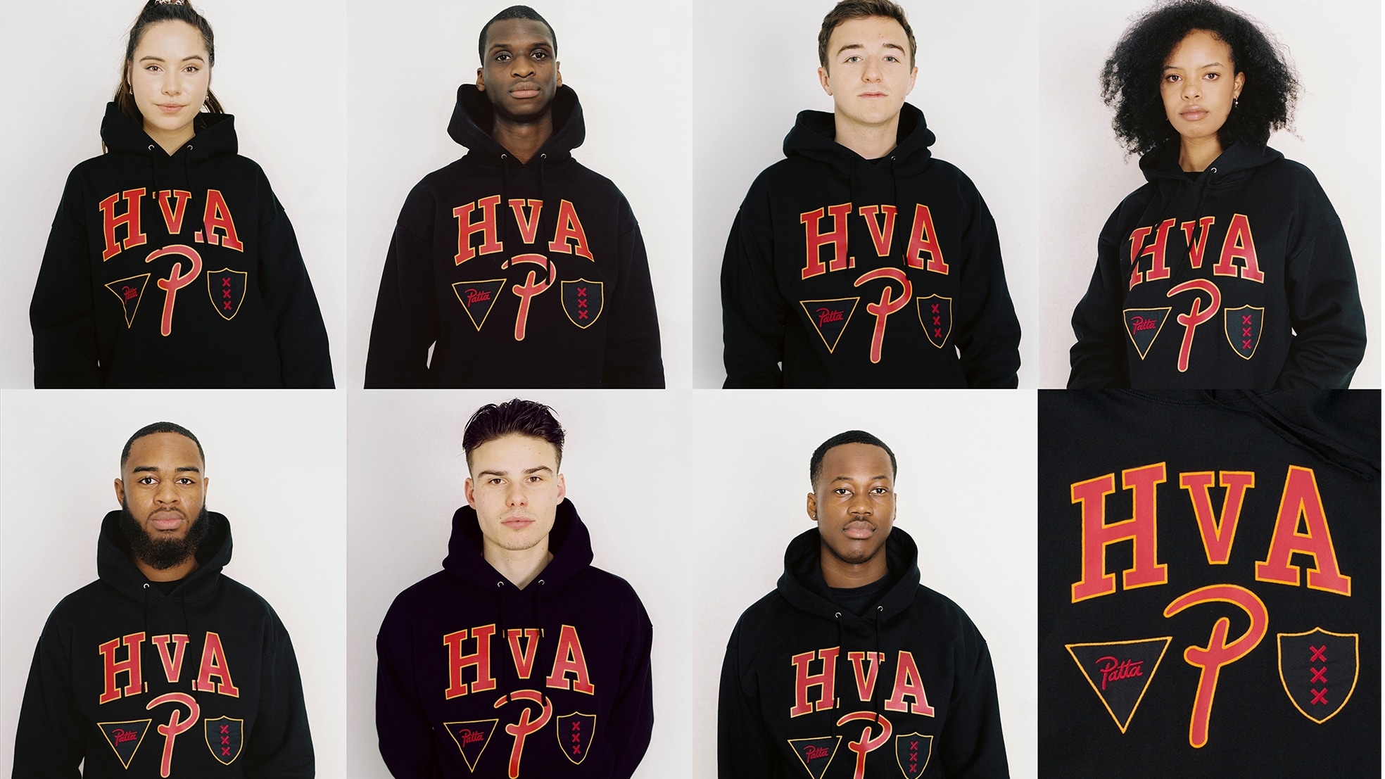 De HvA/Patta-hoodie in veelvoud. (Foto's: Pasqual Amade)