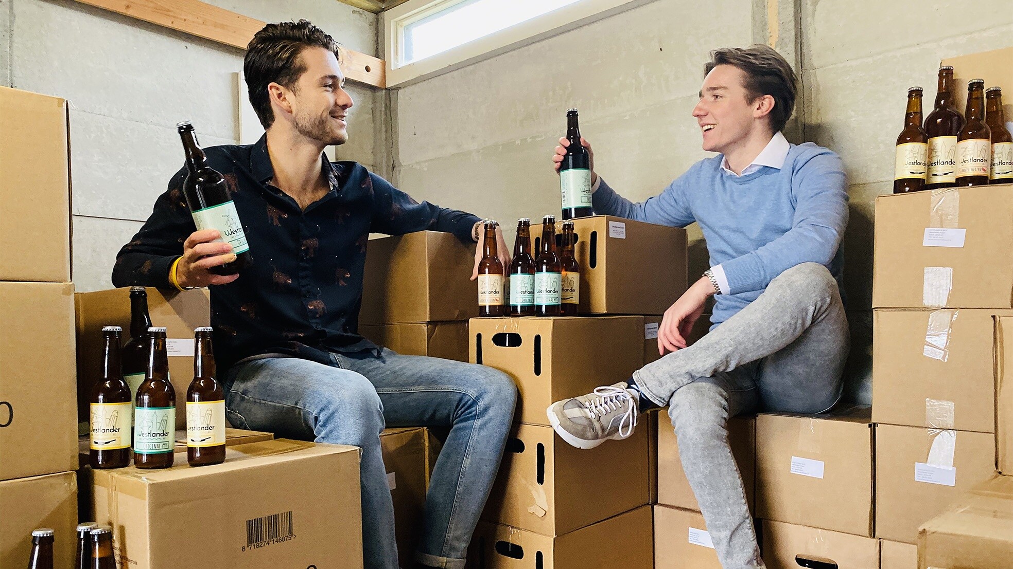 Crispijn de Koning (links) en Sven Boers zijn de mannen achter het succesvolle Westlander Bier.