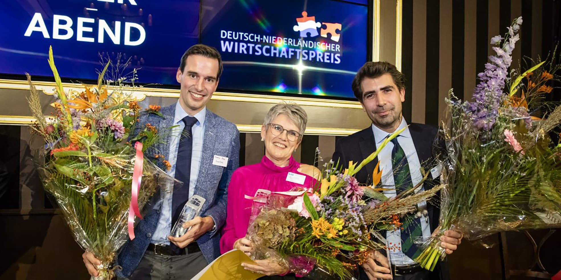 De winnaars van de Duits-Nederlandse Prijs voor de Economie.