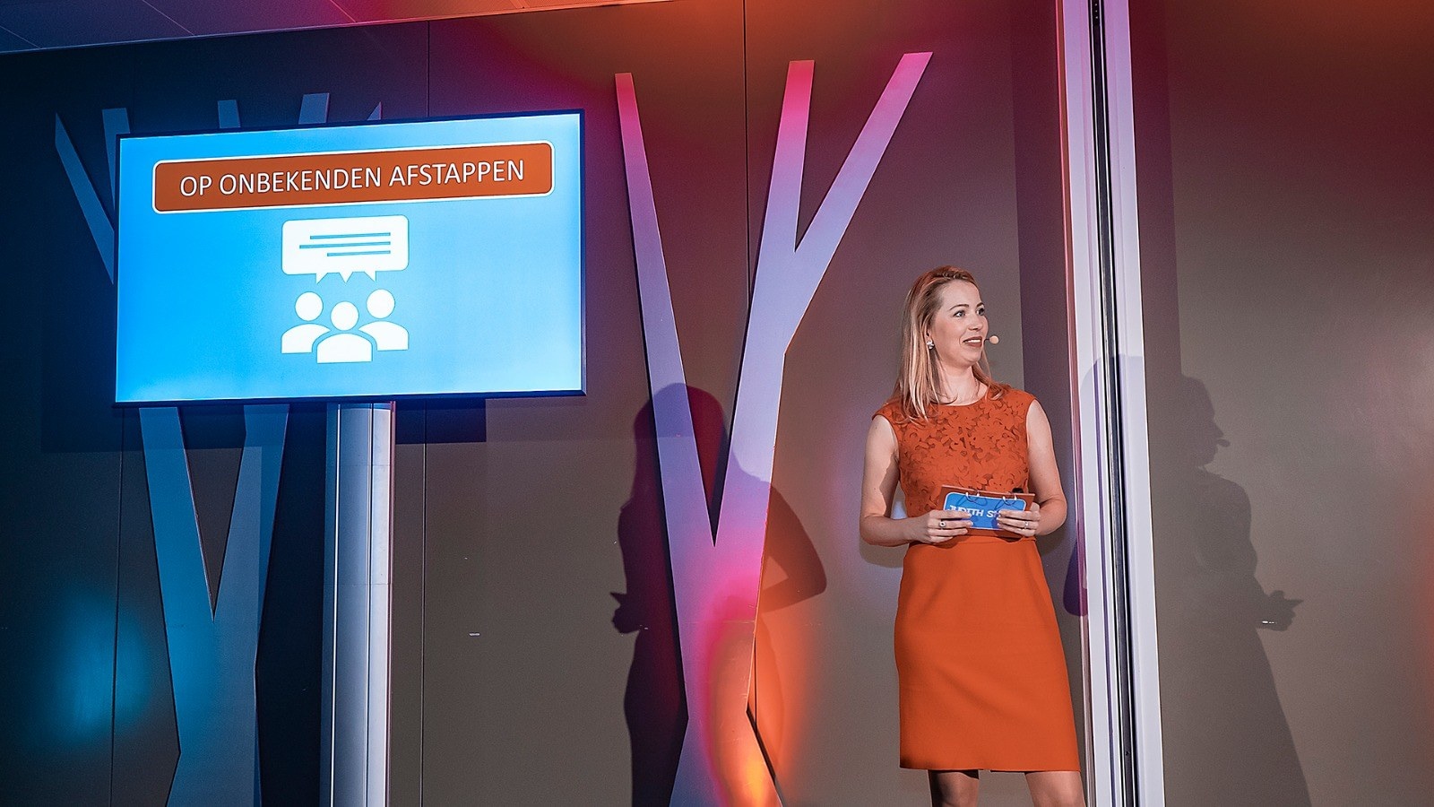 Judith Smits tijdens haar sessie op het MKB Ondernemerscongres.