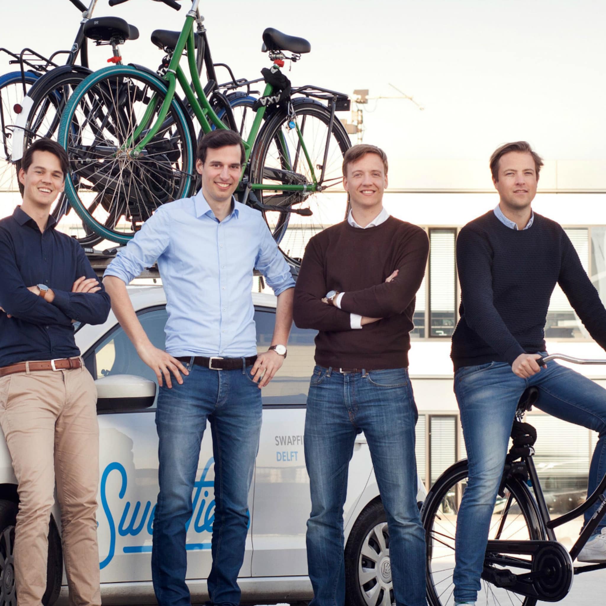 ook den bosch is rijp voor huurfiets met blauwe voorband van swapfiets