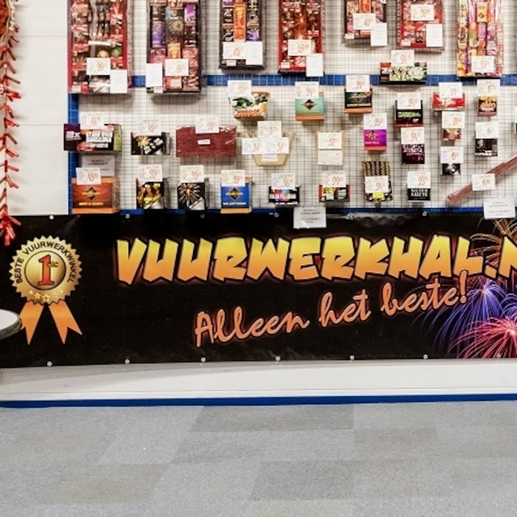 vuurwerkverkoper we zijn er helemaal klaar voor