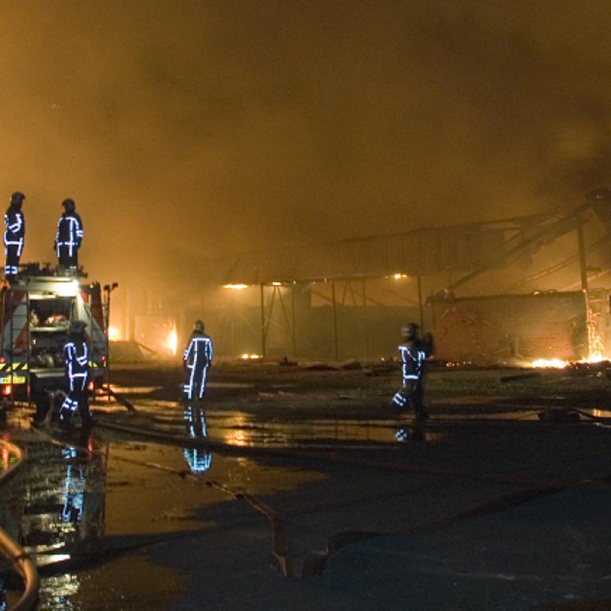 afgebrand bedrijf verliest hoop