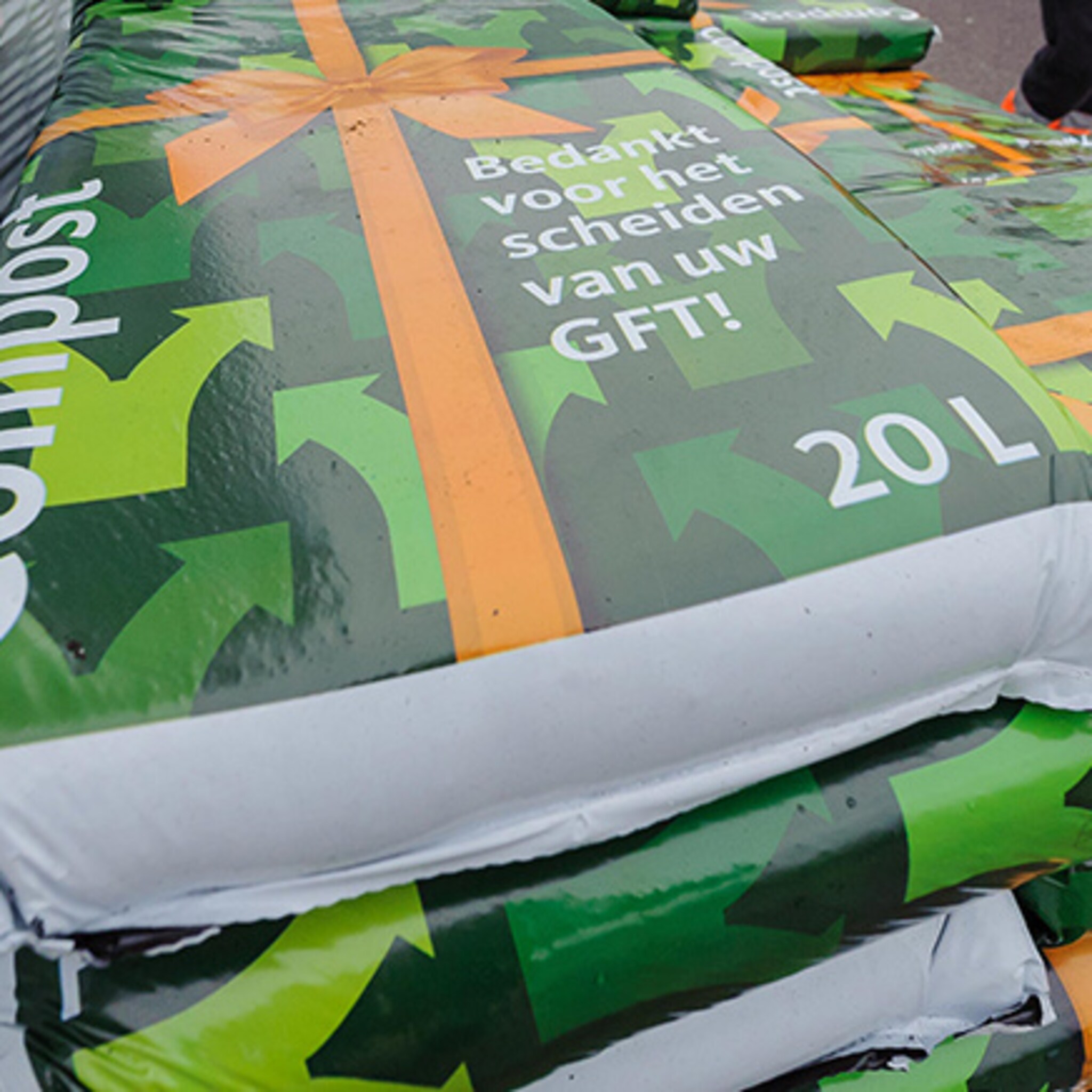 run op gratis compost van twence voor de moestuin