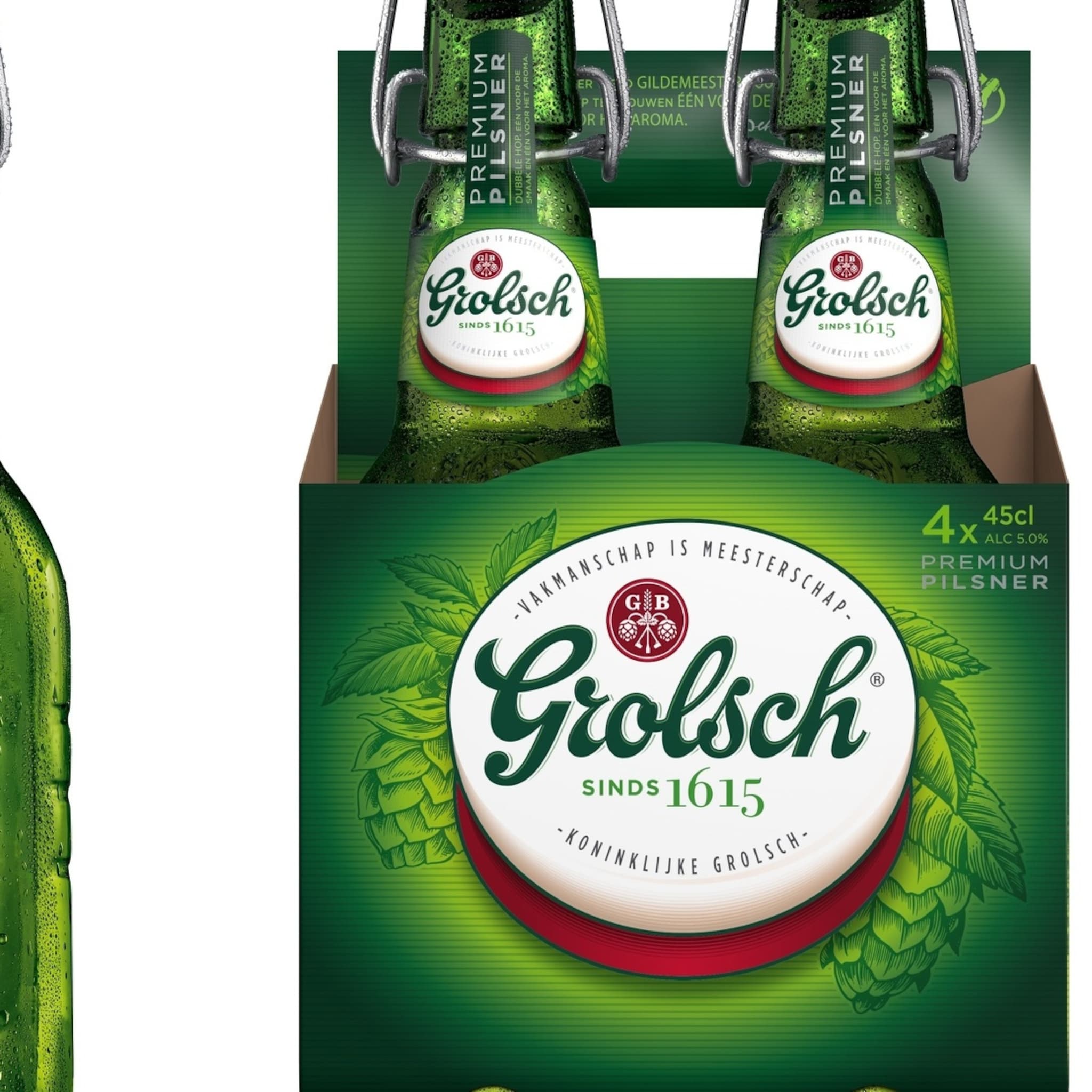 verpakkingen van grolsch krijgen nieuwe uitstraling