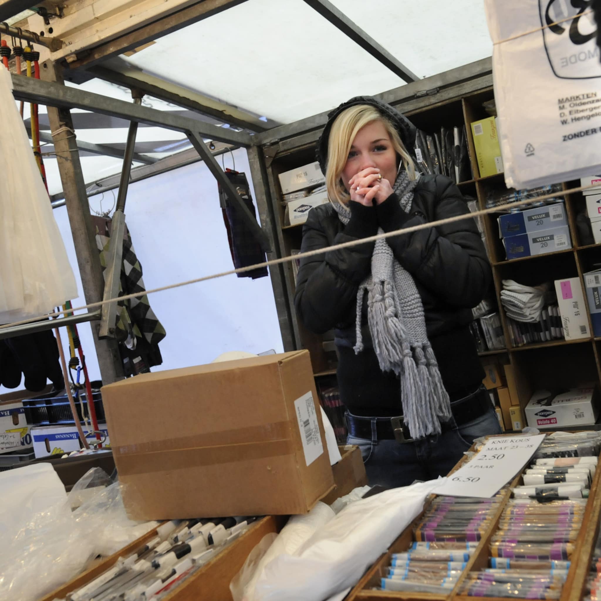 marktkooplieden kunnen wel tegen een stootje