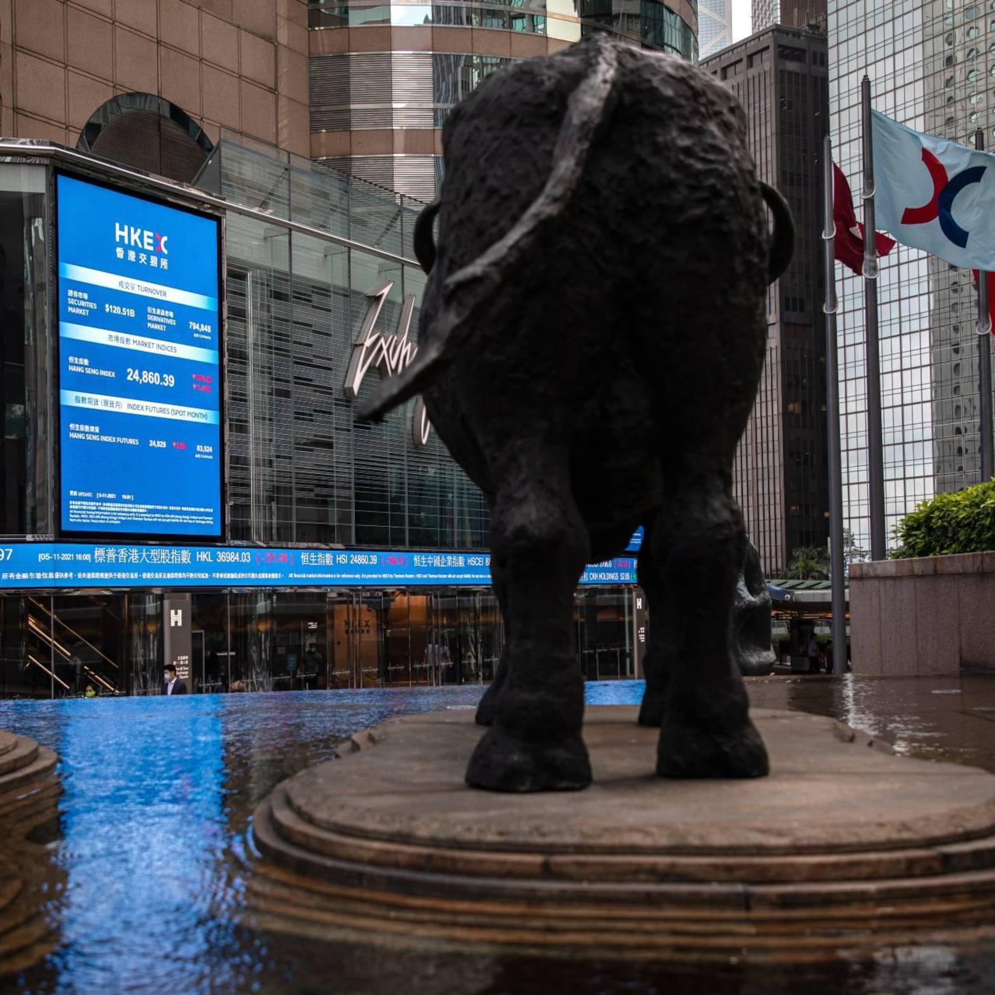 chinese vastgoedbedrijven zetten beurs in hongkong fors hoger