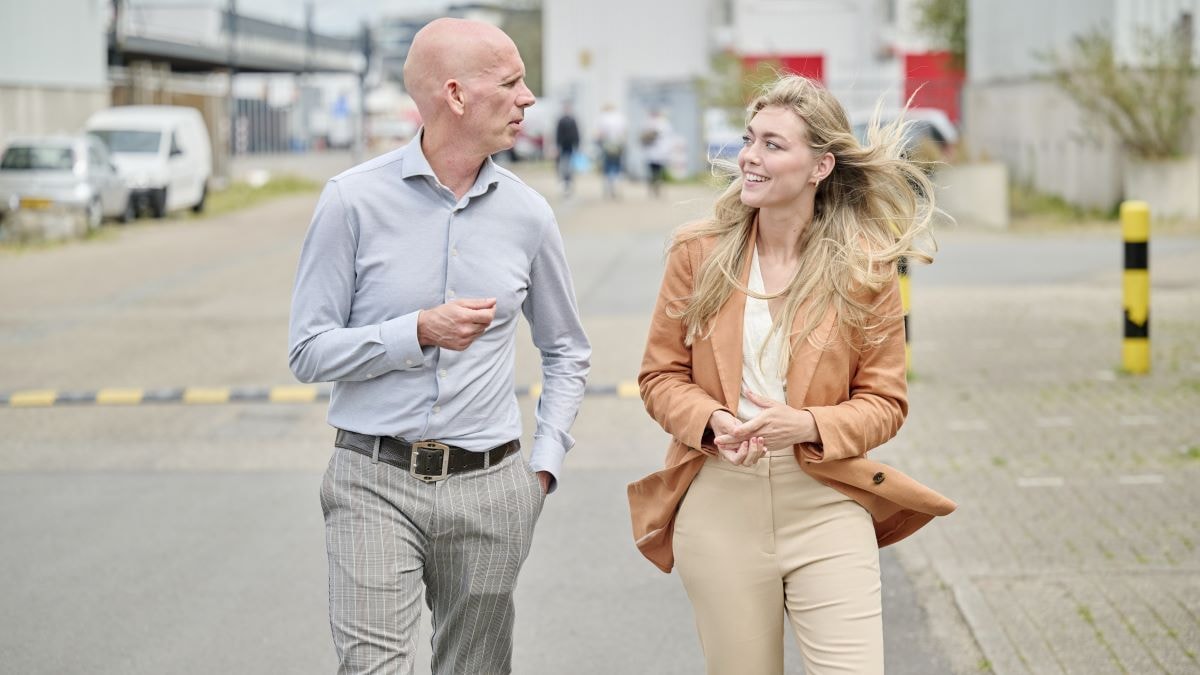 Veerle Dicker en Harold Blanken in Kennismakers. Foto: Rabobank