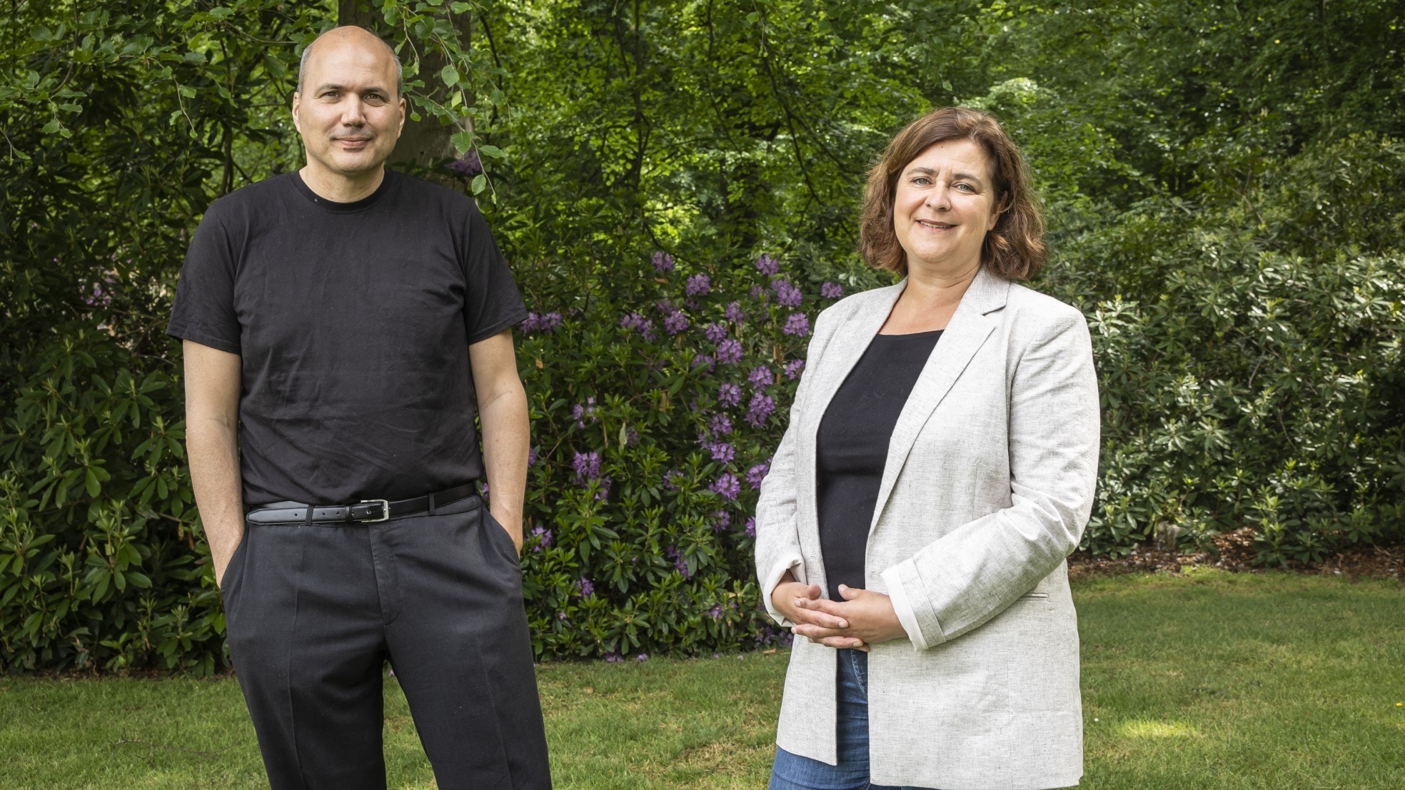 Robbert Smit (ceo YoooM) en Akke Visser, directeur Stichting Culturele Apotheek. Foto: Inge Dingena Mol