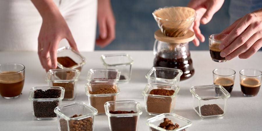 De ingrediënten van Coffee Free Coffee zijn onder meer lupineboon, kikkererwt en zwarte bes.