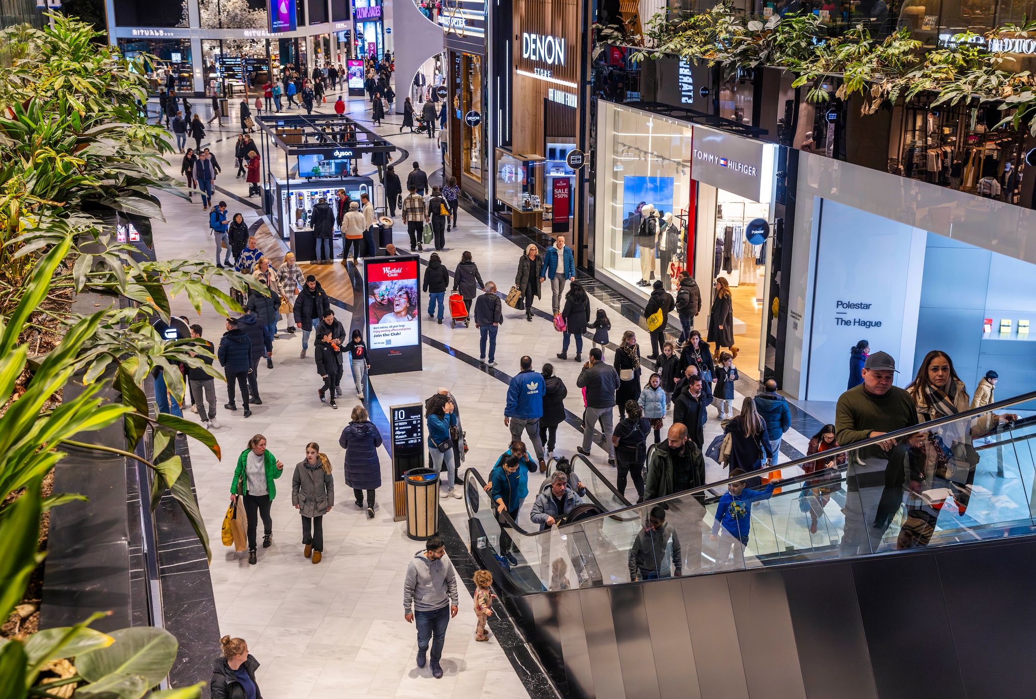 Het aantal bezoekers in de Mall groeide afgelopen jaar met 20 procent. Frank Jansen