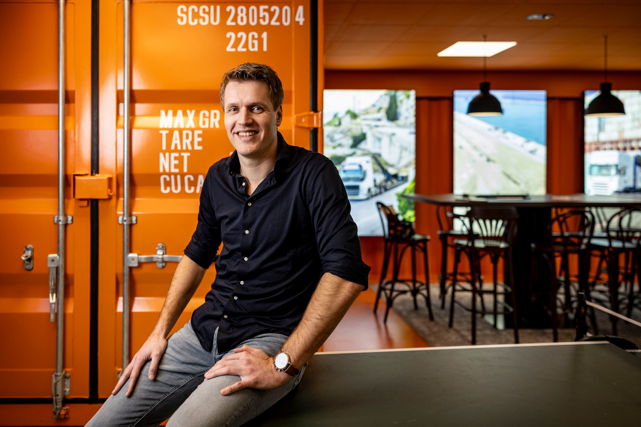 Erik Damink, CEO van SCS Logistics uit Ootmarsum. Het bedrijf speelt een rol in allerlei bijzondere transporten over de hele wereld. Robin Hilberink