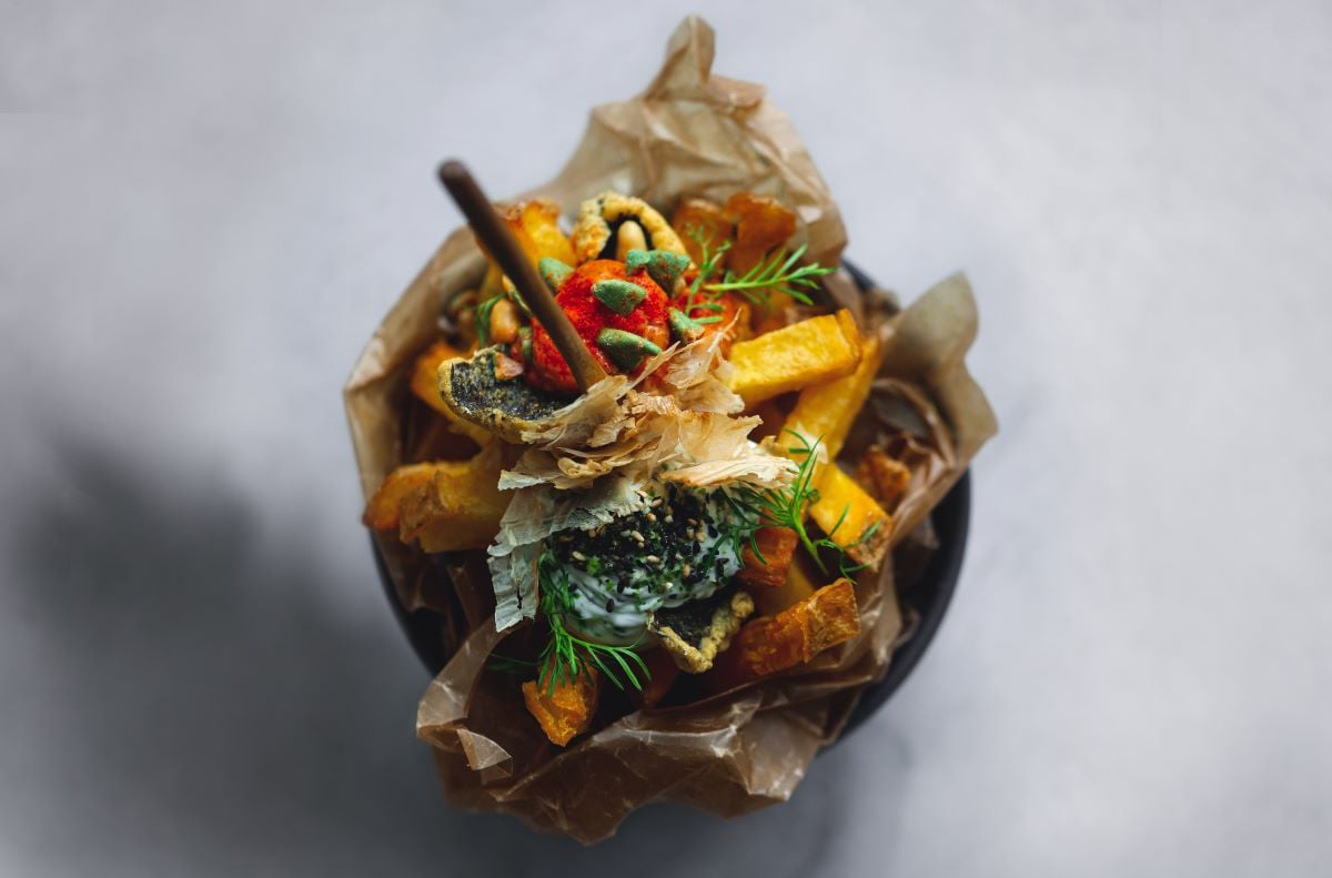 Een gerecht uit Pom Friterie. Een gerecht uit Pom Friterie.