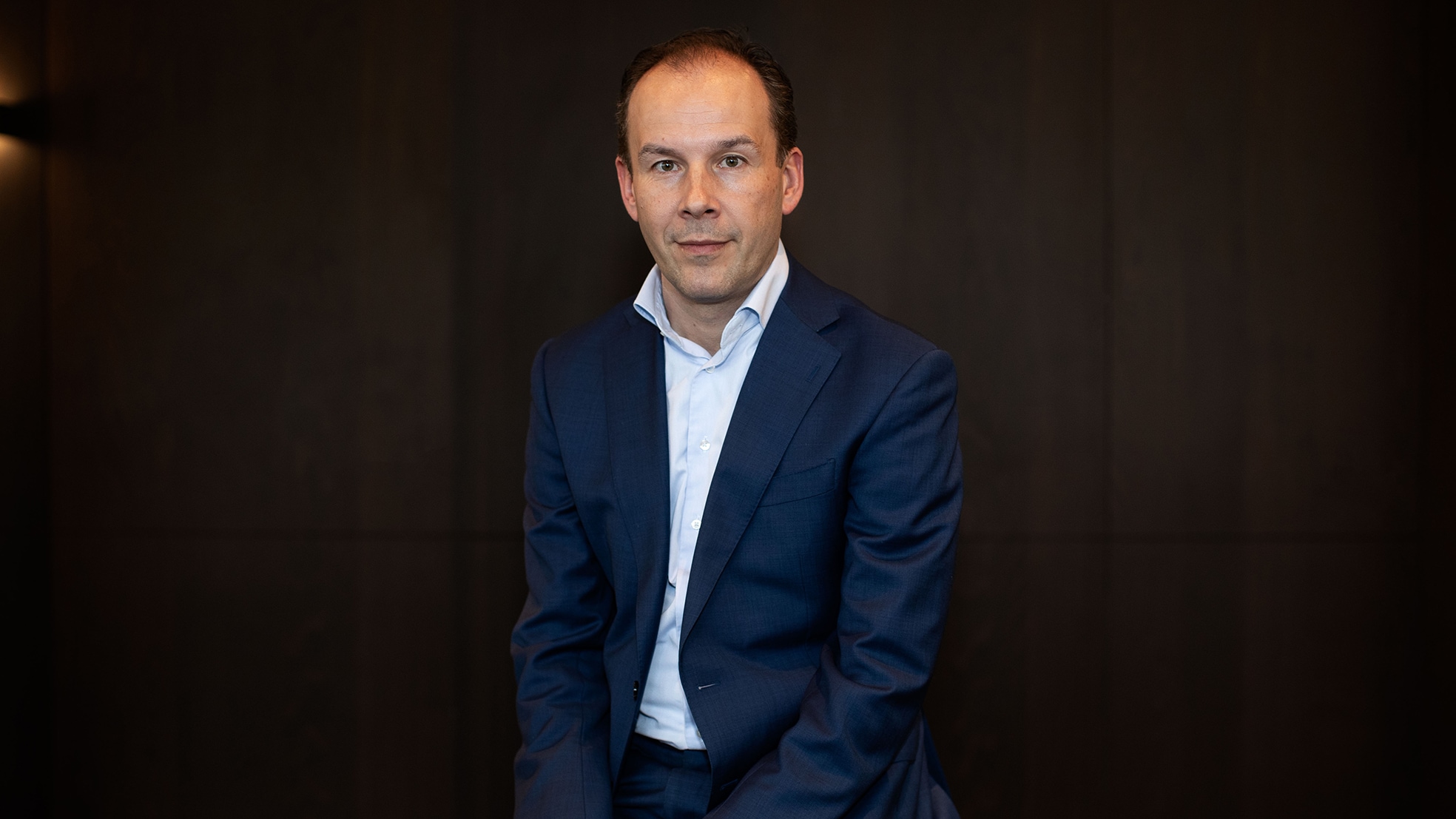 Amsterdam, Apollolaan 15, 12-03-2024, Kantoor Delen Private Bank, Pim Hoyng, portretten van Pim op locatie in het kantoor van Delen Private Bank, De Ondernemer DO