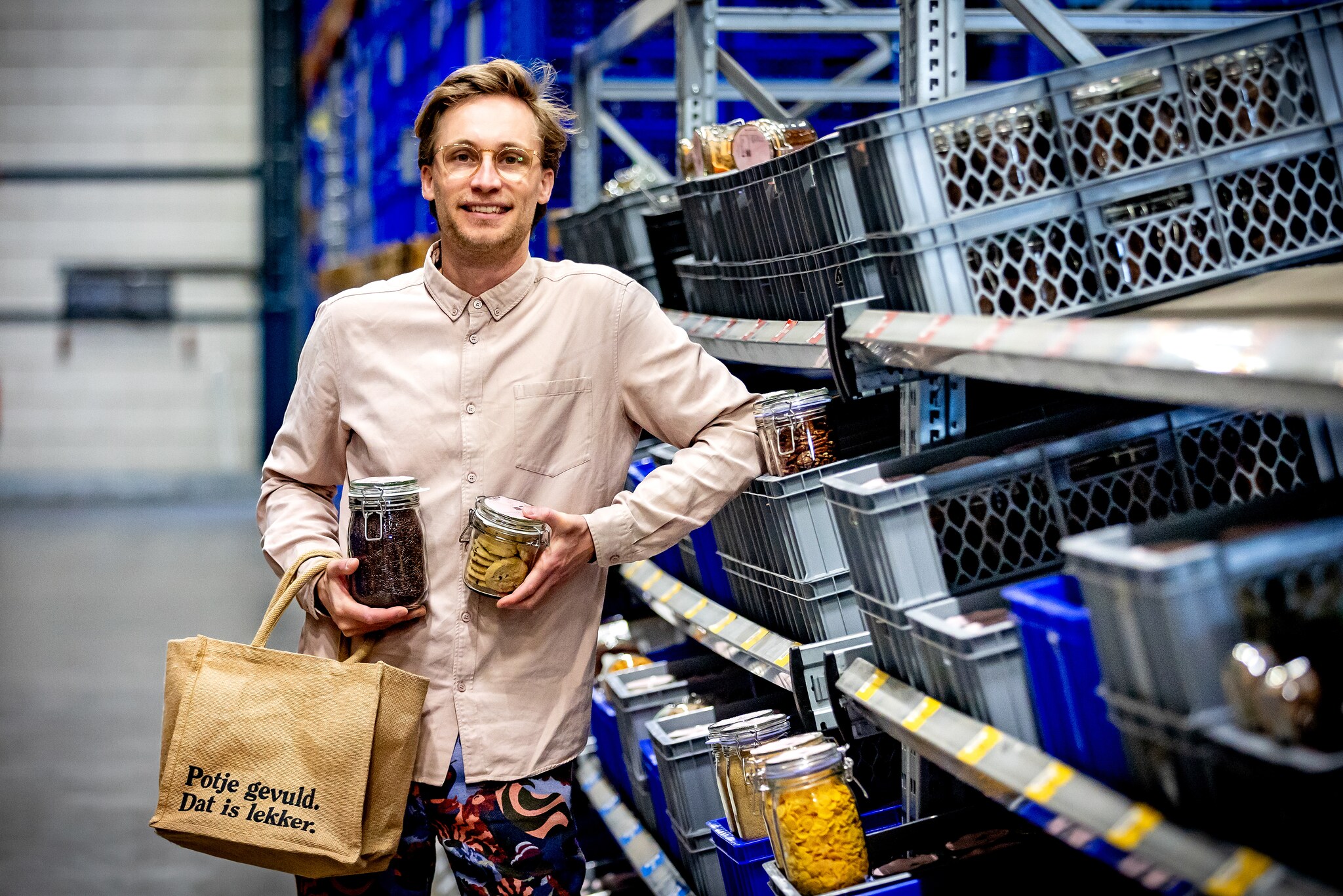 Portret van Jouri Schoemaker van online supermarkt Pieter Pot. DO