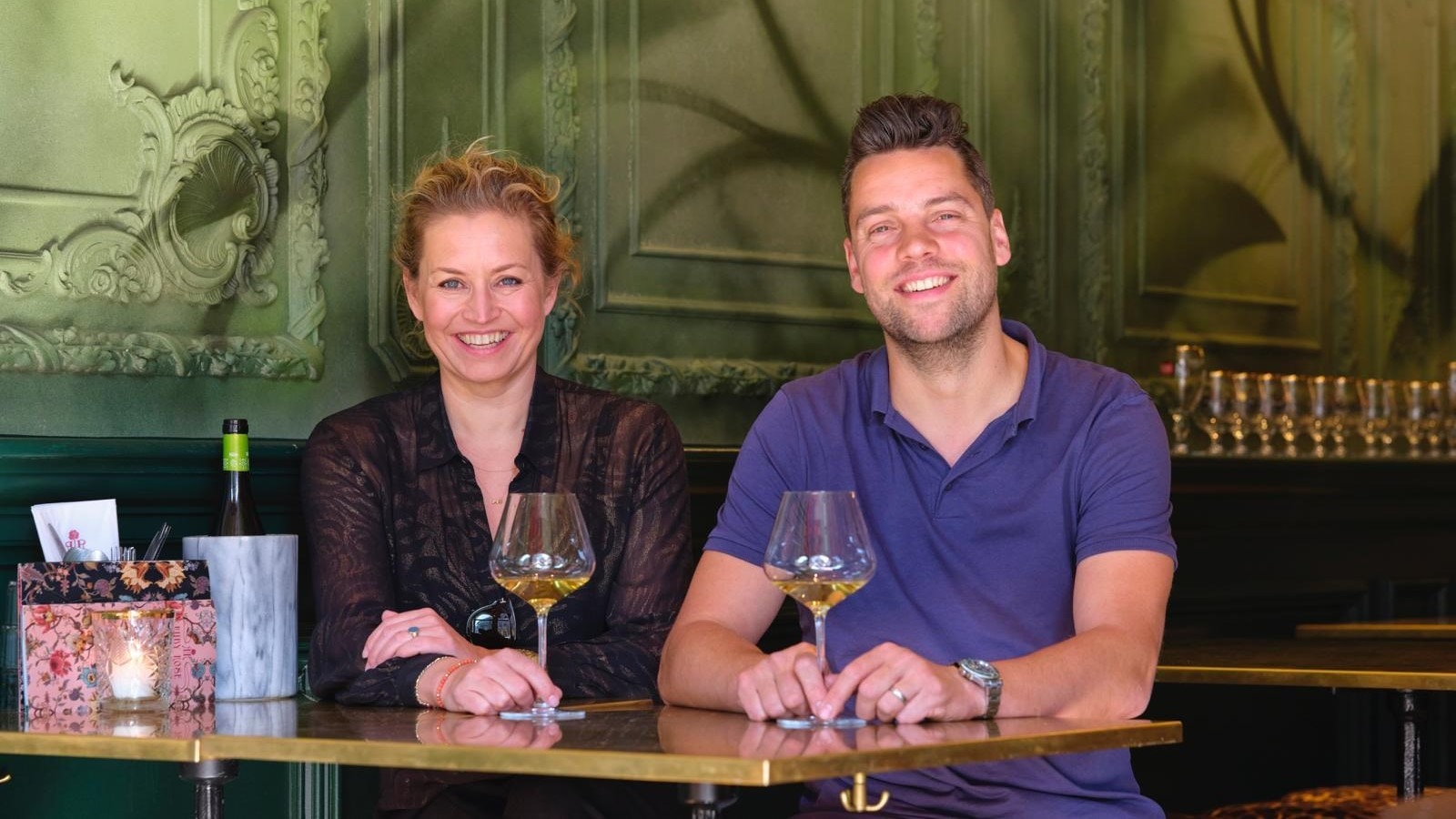 Horecaondernemers Wichert van Rijn en Sippien Baarsma. Horecaondernemers Sippien Baarsma en Wichert van Rijn.