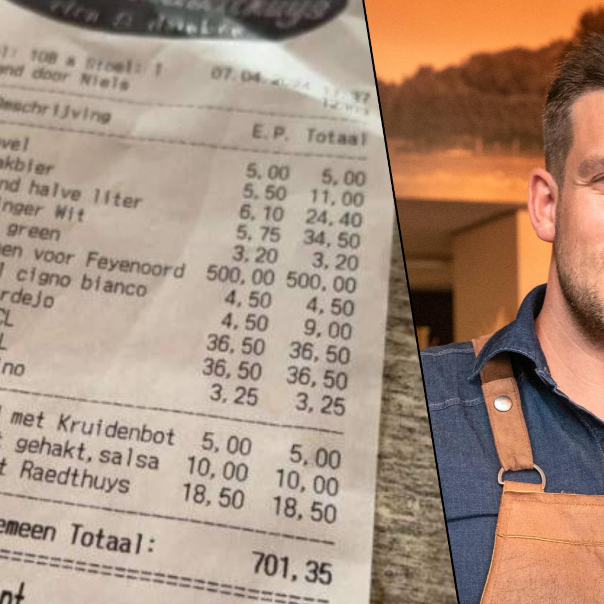 bistro eigenaar en ajacied niels slingert feyenoord supporters op de bon dag weer goed