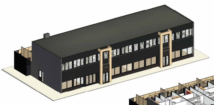De eerste tekeningen van het nieuwe 'Ome Dries'. Anbergen Totaaltechniek