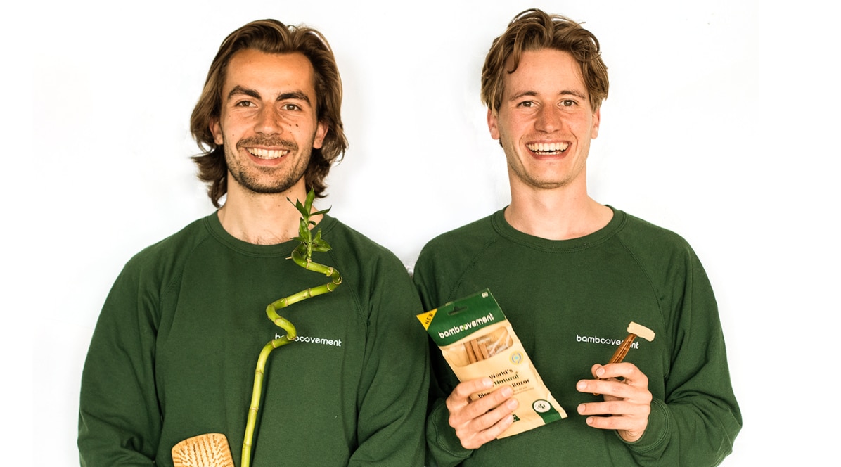 Broers Joshua en Ainu van den Hurk, oprichters van Bamboovement. Foto: Bamboovement Broers Joshua en Ainu van den Hurk, oprichters van Bamboovement. Foto: Bamboovement