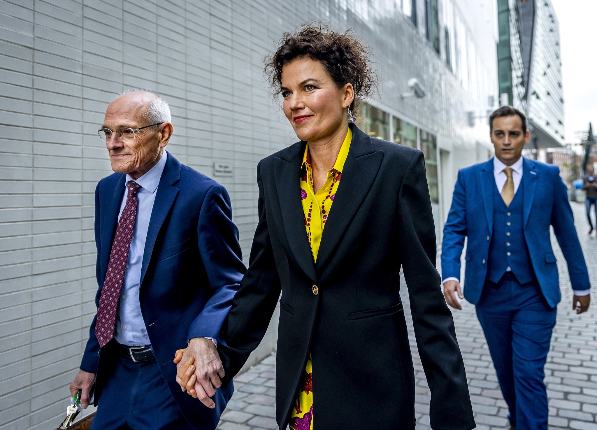 Centric-topman Gerard Sanderink komt samen met zijn partner Rian van Rijbroek aan bij het Gerechtshof. ANP