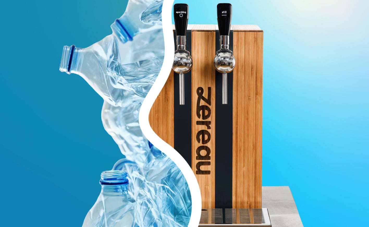 Met de watertap van Zereau kun je duurzaam drinken op kantoor of in de horeca. PR