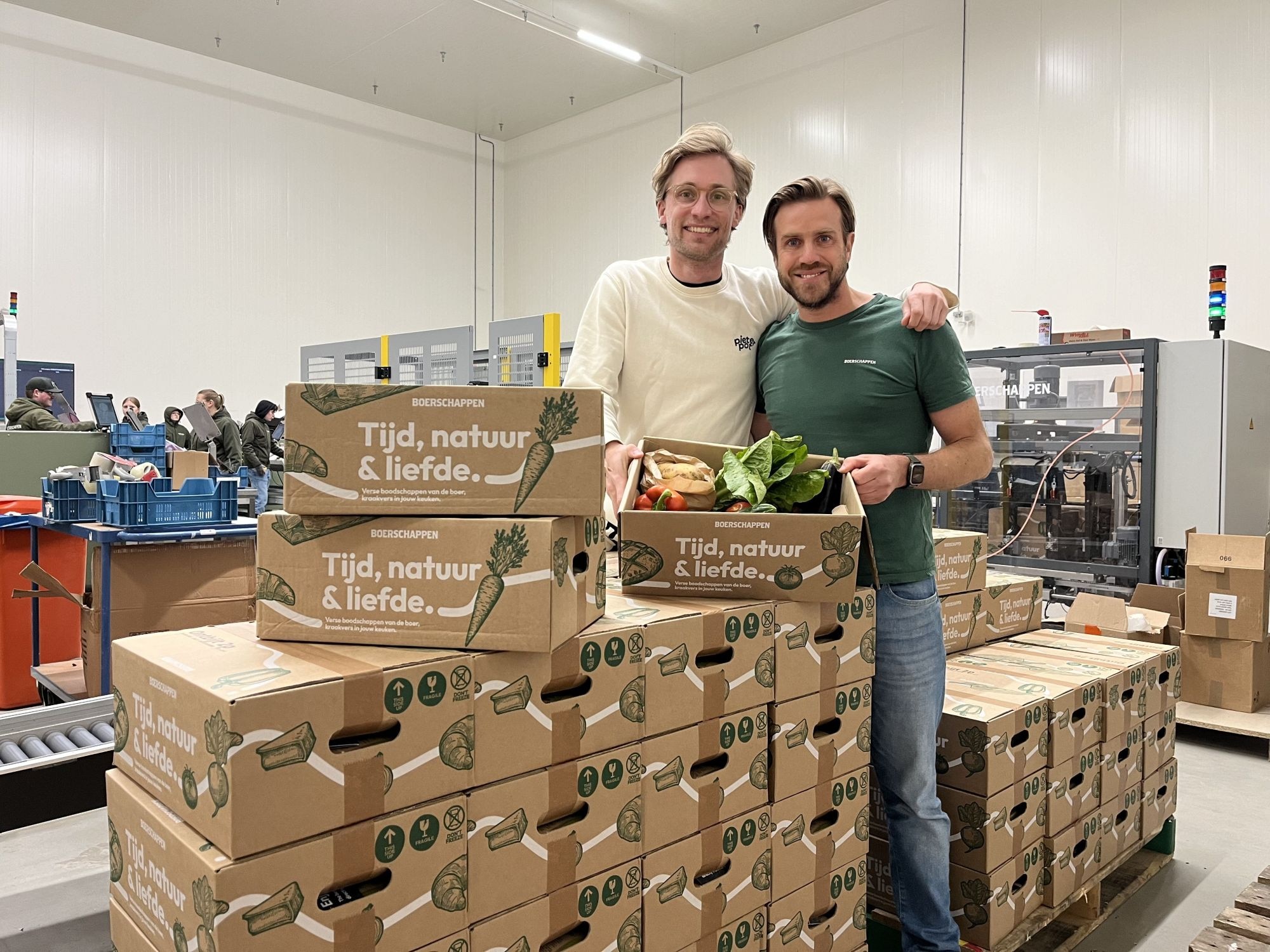 Jouri Schoemaker van Pieter Pot en Stijn Markussen van Boerschappen hebben de handen ineen geslagen. Foto: Pieter Pot Jouri Schoemaker van Pieter Pot en Stijn Markussen van Boerschappen hebben de handen ineen geslagen. Foto: Pieter Pot