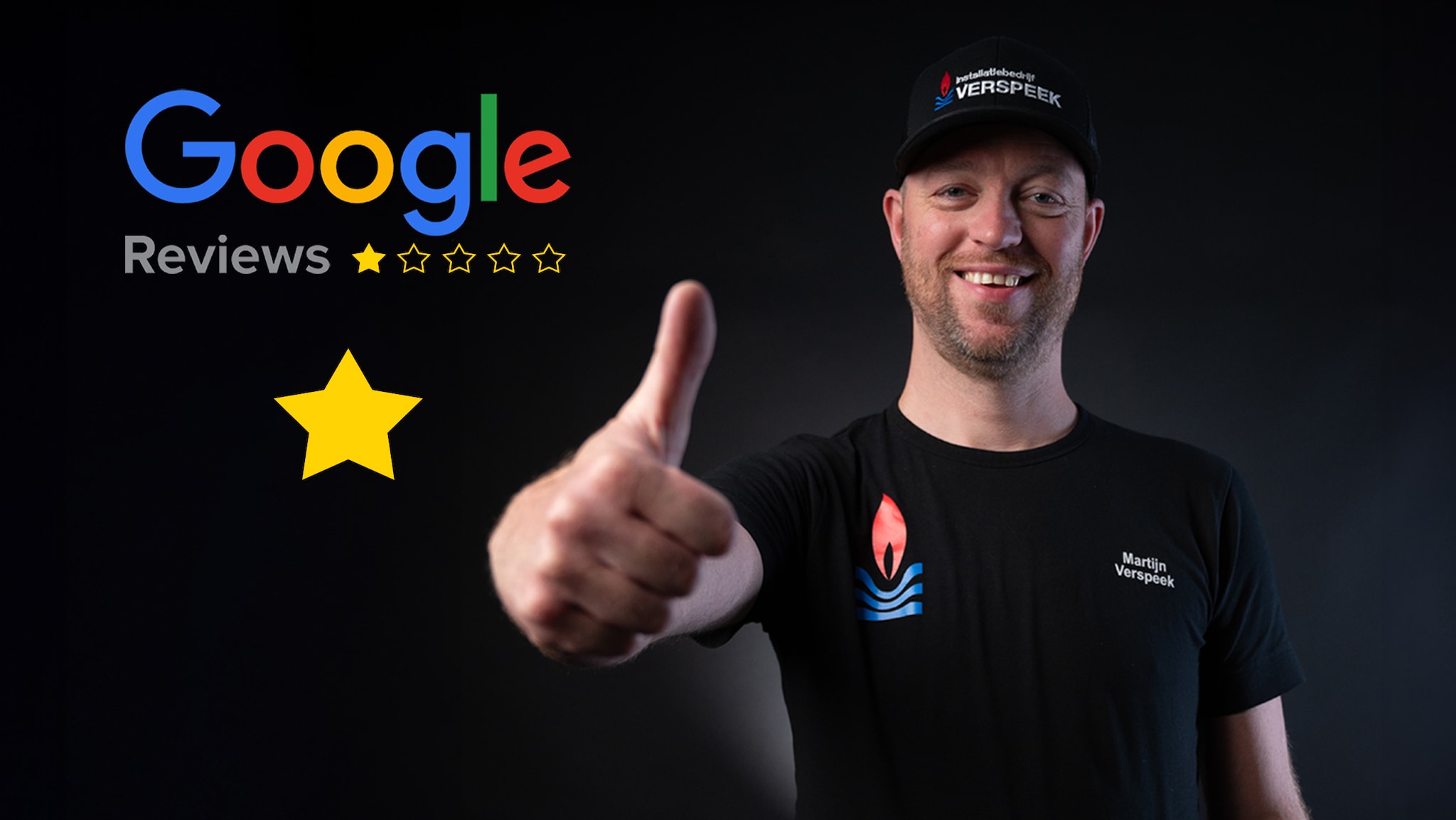Martijn Verspeek verzamelt reviews met 1 ster voor zijn installatiebedrijf. Eigen beeld. Eigen beeld. Martijn Verspeek verzamelt reviews met 1 ster voor zijn installatiebedrijf.