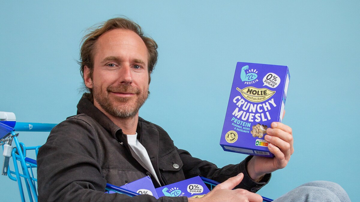 Holie-oprichter Valentijn van Santvoort. Beeld: Holie Foods Holie Foods. Holie-oprichter Valentijn van Santvoort