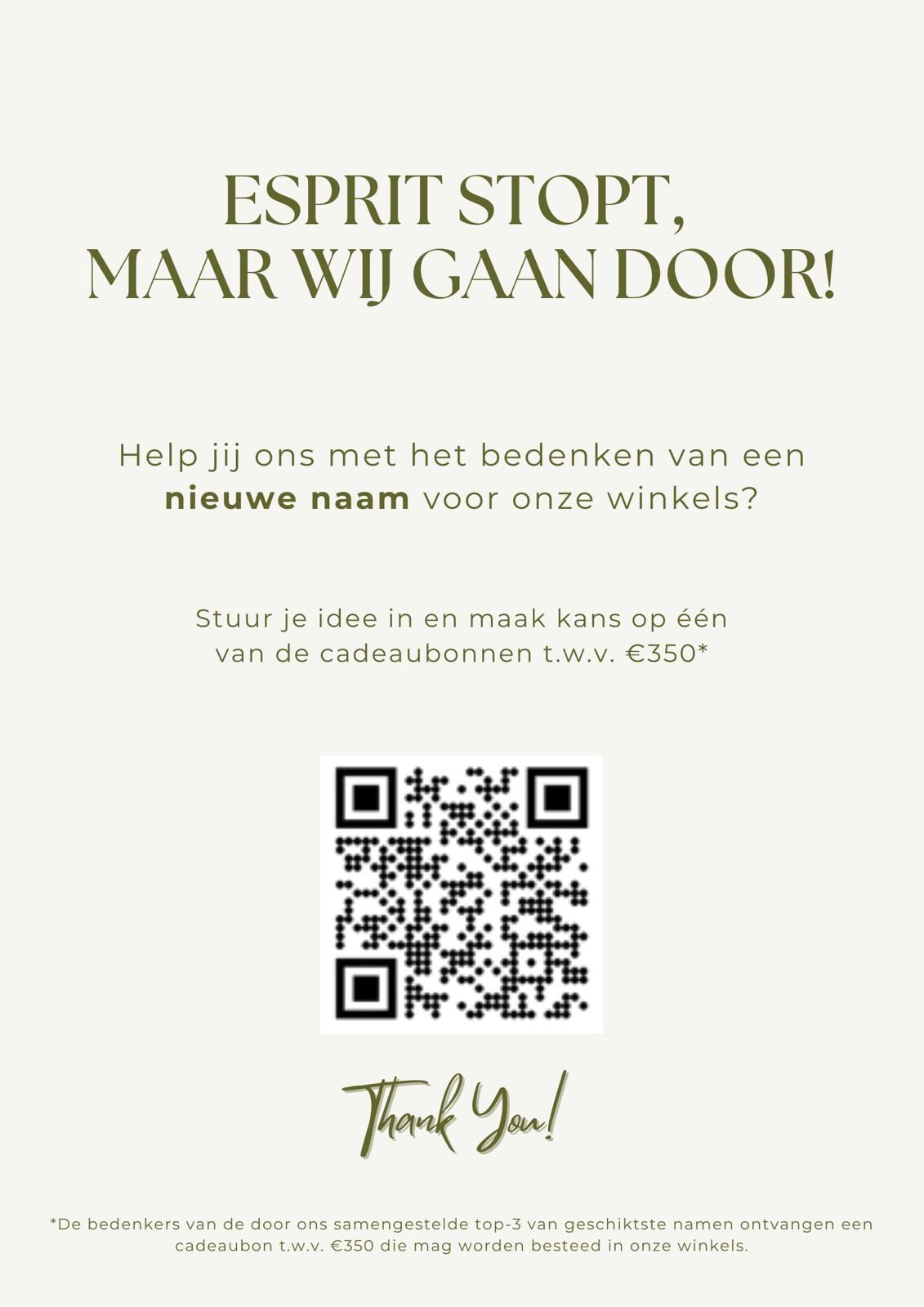 QR-code Bob van Lingen Klanten kunnen de nieuwe naam bedenken Foto: Bob van Lingen
