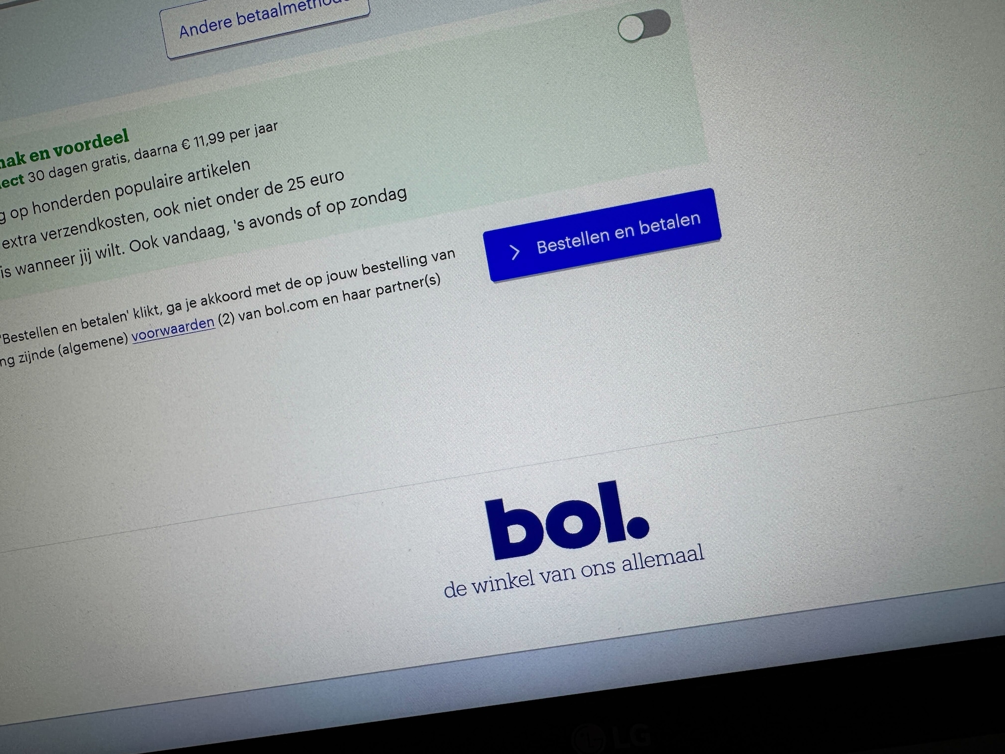 Bol heeft de bestel-knop in 2022 reeds aangepast. Foto: AD(R).