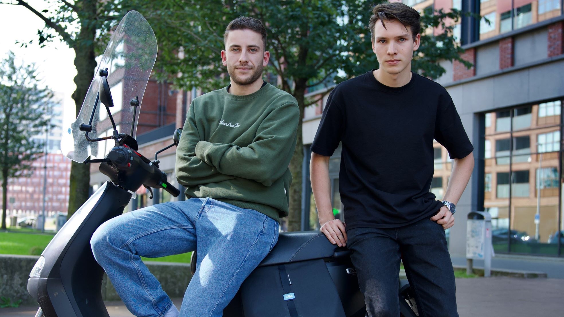 Bob Klatser (26, links) en Dion Hoogendam (23), de ondernemers achter Ollie. Ollie