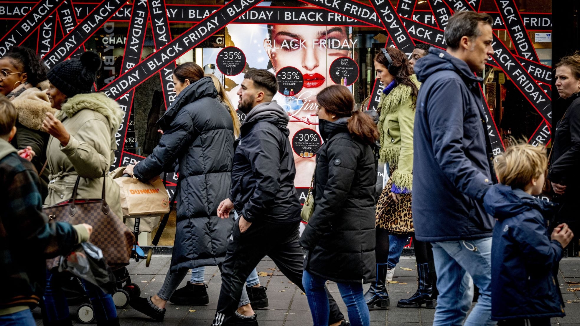 De vorige Black Friday in Rotterdam, 2023. De vorige Black Friday in Rotterdam, 2023. Foto: ANP