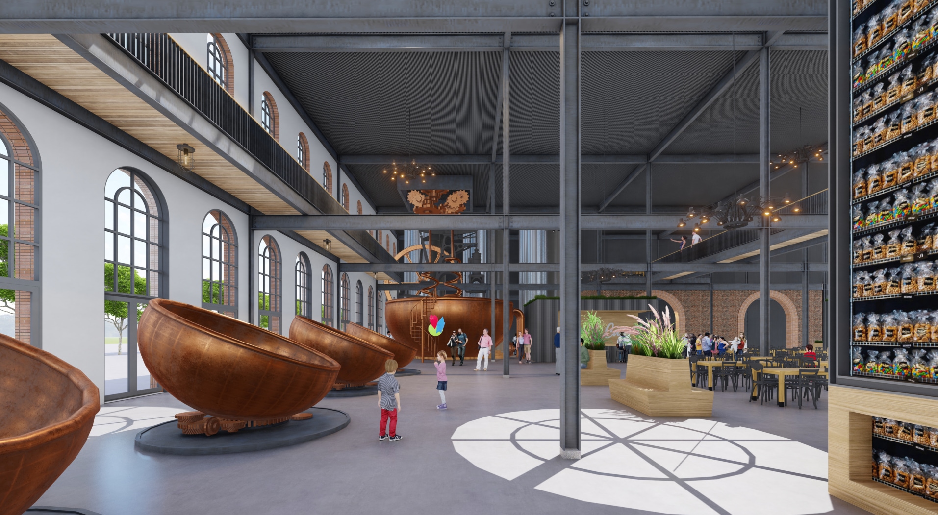 Beeld van het interieur van de Van Delft Pepernoten Experience Factory Beeld van het interieur van de Van Delft Pepernoten Experience Factory. Foto: EEvolv3D Harderwijk