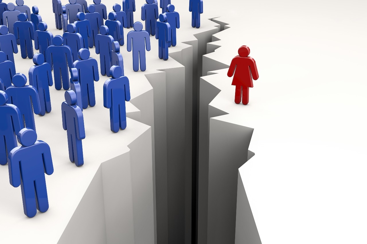 Loonkloof mannen - vrouwen. Shutterstock