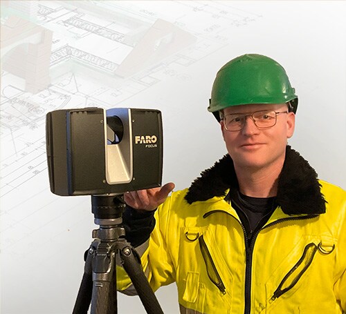 Arno Verwegen van 123laserscannen.nl, een van de zes zzp'ers die De Ondernemer 60 dagen volgt. Arno Verwegen, een van de 6 zzp’ers die De Ondernemer 60 dagen volgt. Foto: 123laserscannen.nl