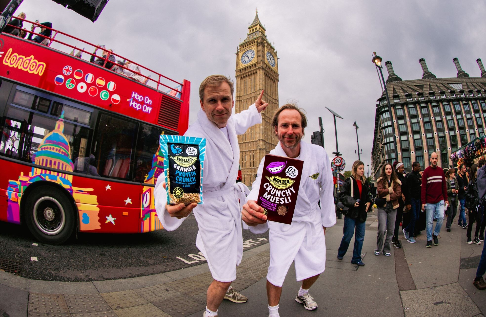 Co-founders Merick Schoute en Valentijn van Santvoort in Londen. Co-founders Merick Schoute en Valentijn van Santvoort in Londen. Foto: Holie’s