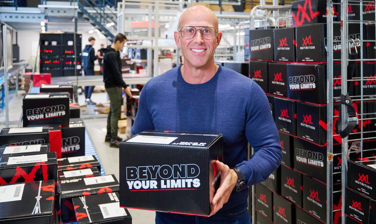 René van der Zel, oprichter XXL Nutrition René van der Zel, oprichter van XXL Nutrition Foto: Van Assendelft