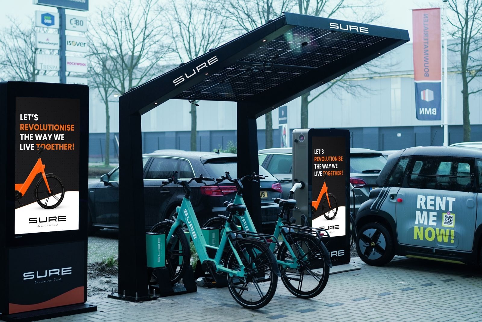 SURE Mobility Een verhuurstation van SURE Mobility Foto: SURE Mobility