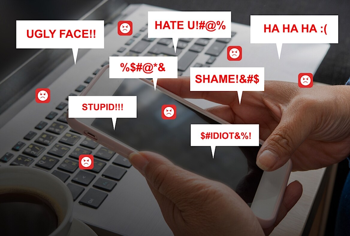 Online grensoverschrijdend gedrag, zoals sexting, cyberpesten en intimidatie, is een groeiend probleem op de werkvloer. Shutterstock | Online grensoverschrijdend gedrag, zoals sexting, cyberpesten en intimidatie, is een groeiend probleem op de werkvloer.
