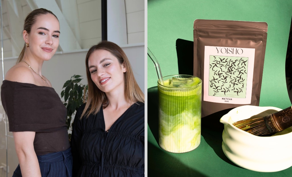 Cecile Koeckhoven en Merel Habbé (beide 27) verkochten 1 miljoen matcha lattes. Foto: Yoisho Cecile Koeckhoven en Merel Habbé (beide 27) verkochten 1 miljoen matcha lattes. Foto: Yoisho