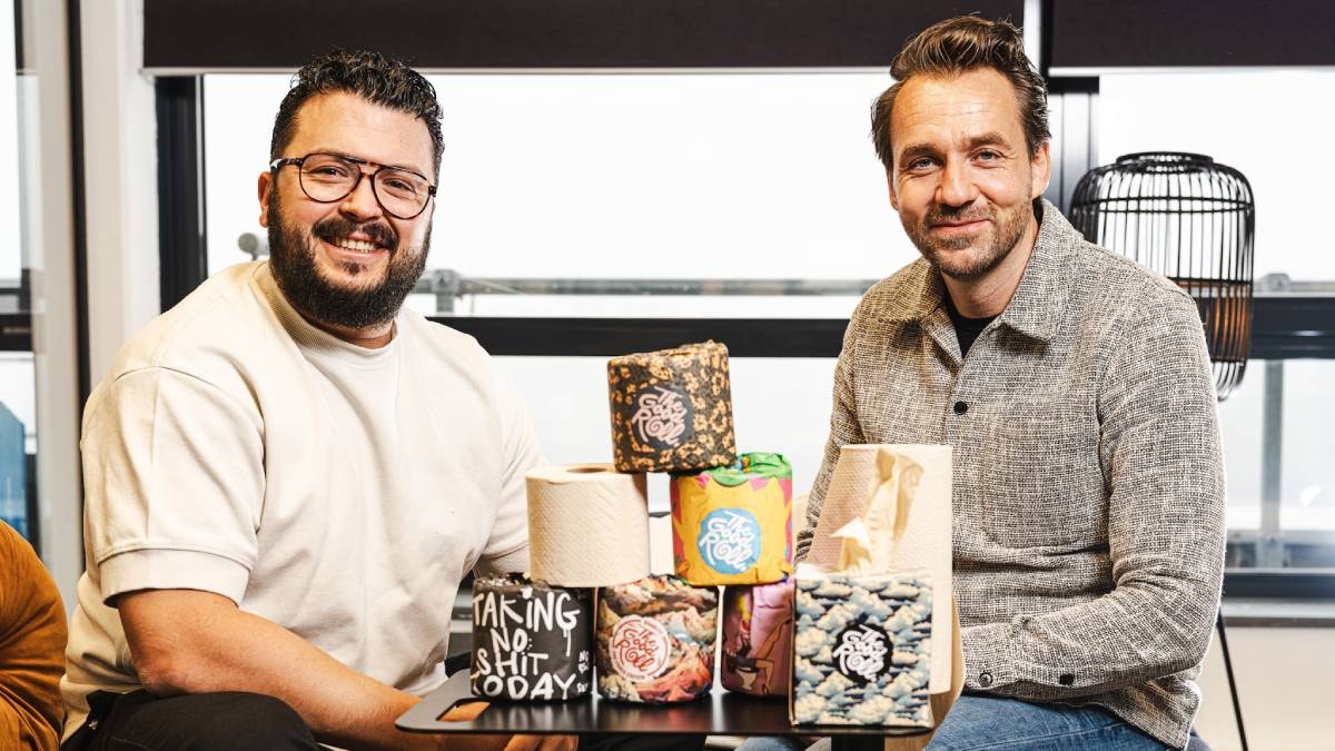 Melle Schellekens (links) en Sander de Klerk zijn met hun bedrijf The Good Roll genomineerd voor de Nationale Ondernemersprijs. Foto: Marlies Wessels Melle Schellekens (links) en Sander de Klerk, oprichters van The Good Roll. Foto: Marlies Wessels