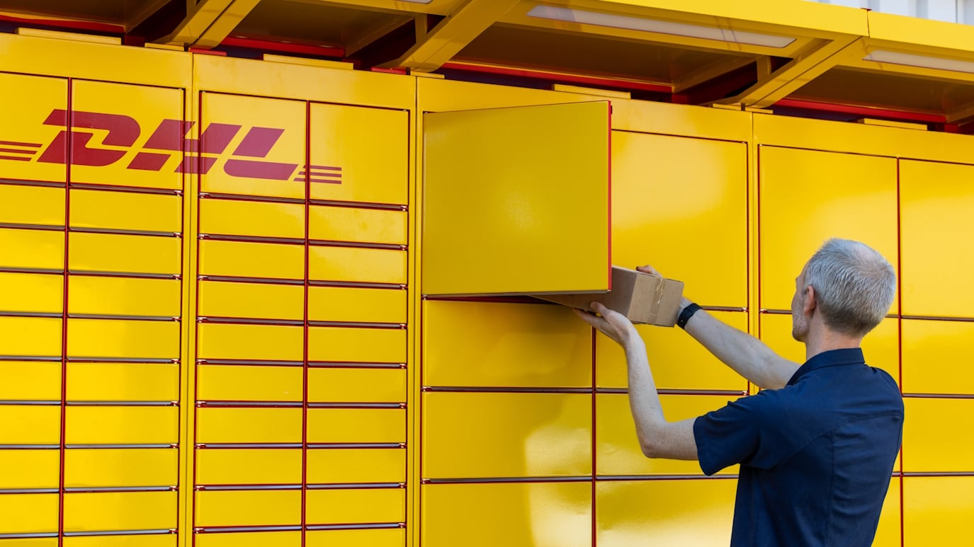 Een pakketautomaat van DHL Een pakketautomaat van DHL Foto: Diederik van der Laan (voor DHL)