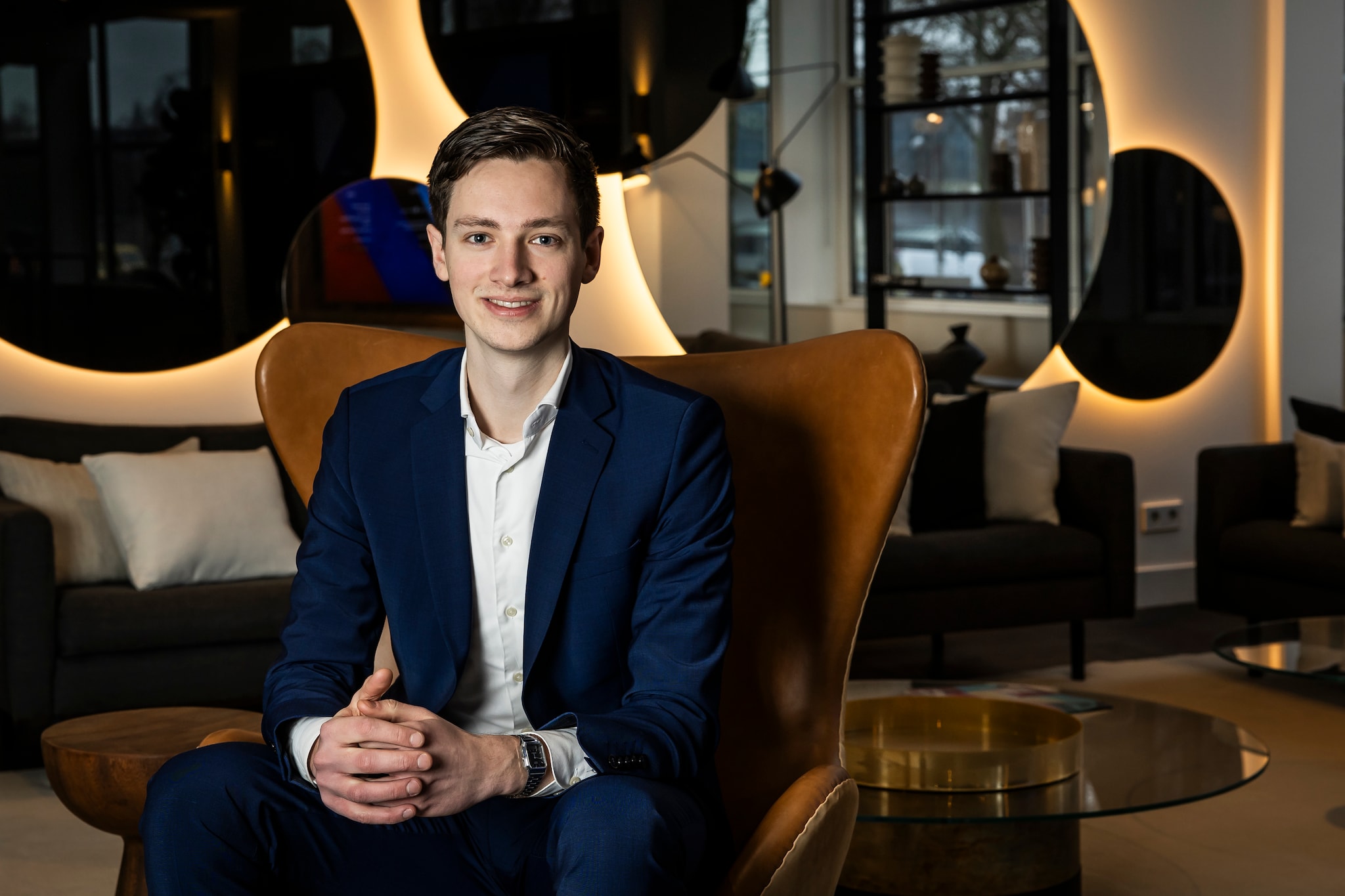 Amsterdam, 20 februari 2025 - CHRISTIAN VAN BAARLE. Christian is banker bij Delen Private Bank. Foto Dingena Mol Christian van Baarle, banker bij Delen Private Bank. Fotograaf: Inge Dingena-Mol