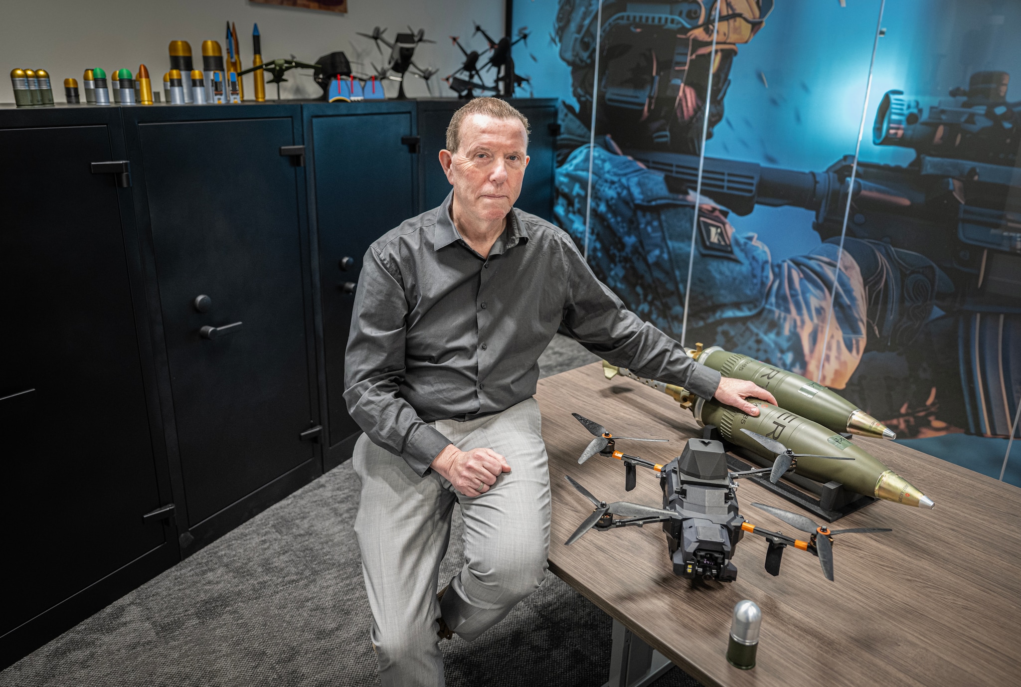 Gerard Zondervan in zijn bedrijf Artillerie Inrichtingen Armaments in Tilburg. Foto: Koen Verheijden Gerard Zondervan in zijn bedrijf Artillerie Inrichtingen Armaments in Tilburg. Foto: Koen Verheijden
