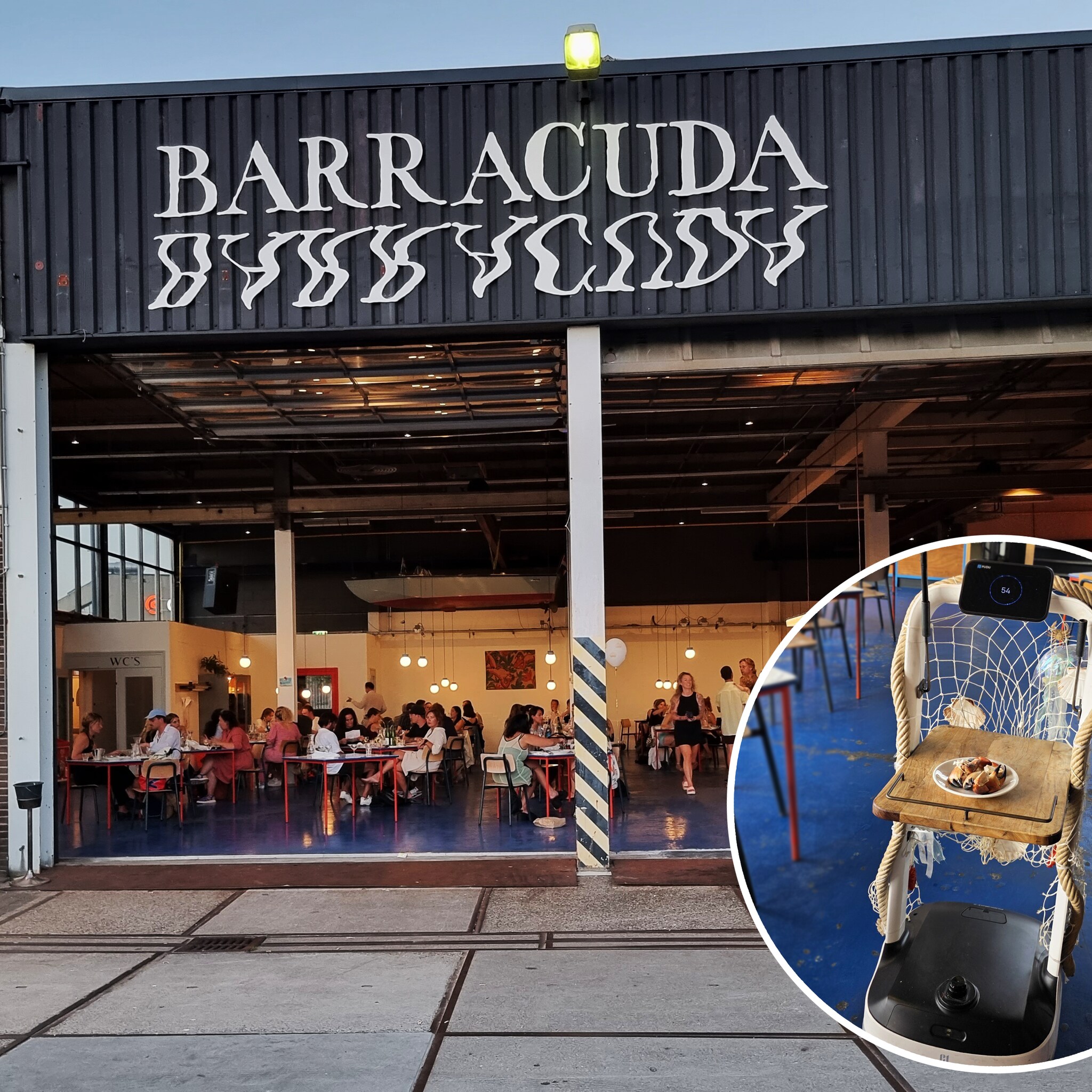 visrestaurant barracuda amsterdam tarbot robot personeel