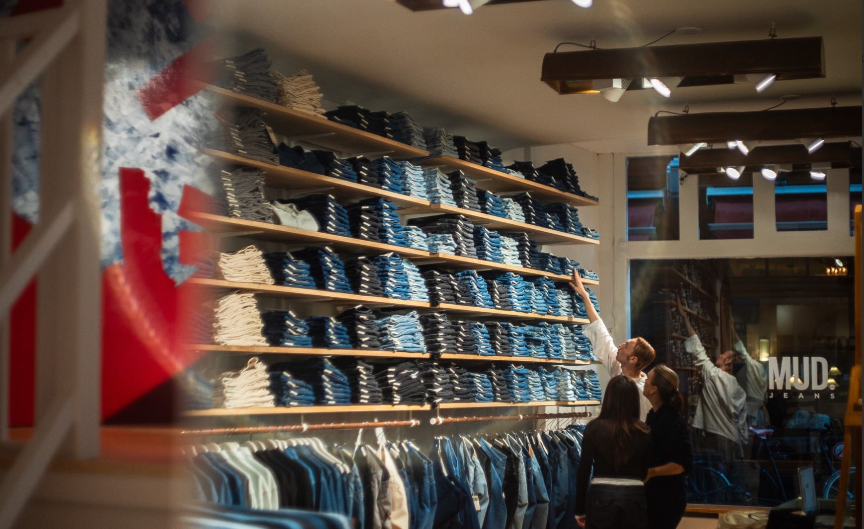 De brandstore van Mud Jeans in Amsterdam. Foto: PR De brandstore van Mud Jeans in Amsterdam. Foto: PR