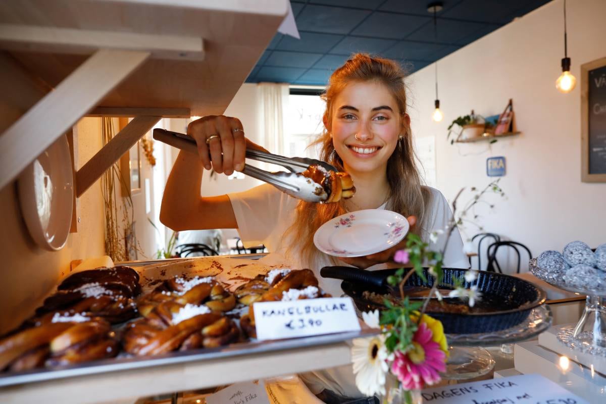 Charlie Ter Burg begon vorig jaar Charlie’s Fika. Charlie Ter Burg begon vorig jaar Charlie’s Fika.