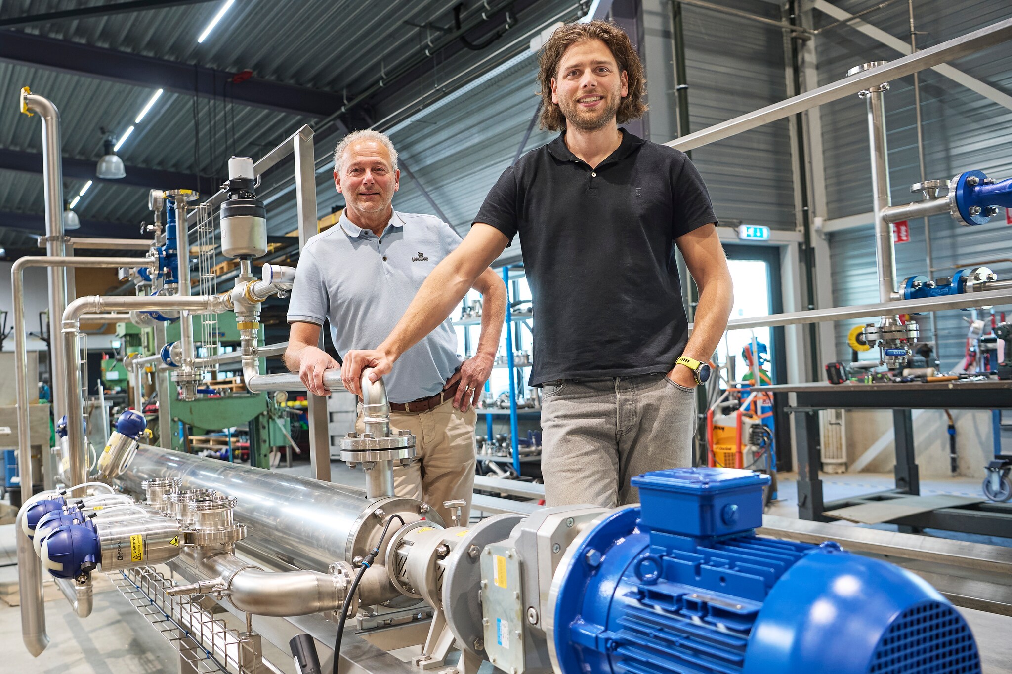 Leon en Sjoerd van de Donk, de gaande en komende eerste man van  D&amp;W Process Technology in Uden. Leon en Sjoerd van de Donk, de gaande en komende eerste man van  D&amp;W Process Technology in Uden. Foto: Wouter van Assendelft