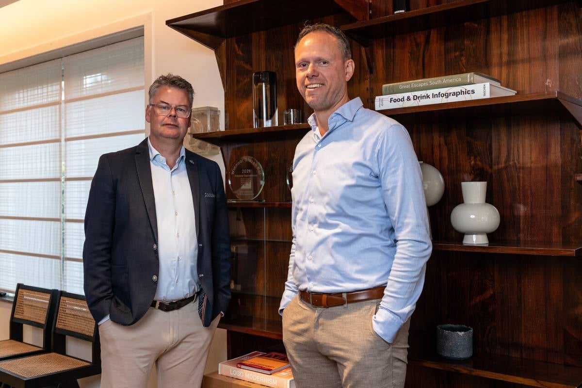 Edwin Roskammer, private banker bij Delen Private Bank, en orthodontist Christo Boxum. Foto: Marieke Balk Edwin Roskammer, private banker bij Delen Private Bank, en orthodontist Christo Boxum. Foto: Marieke Balk
